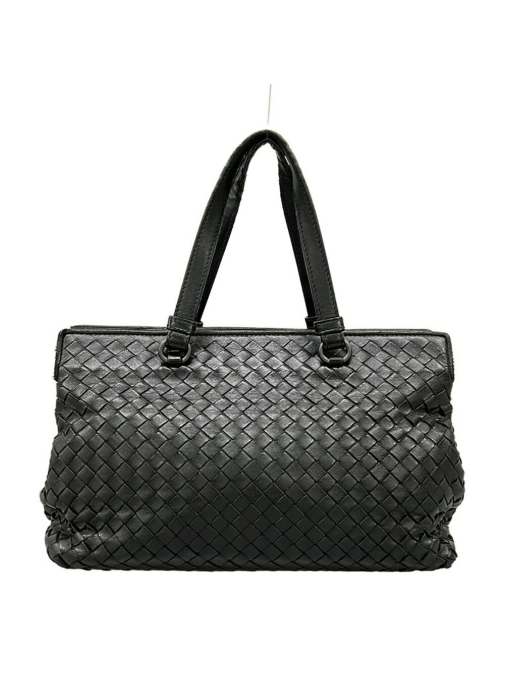Bottega Veneta Handbag Intrecciato Black Leather